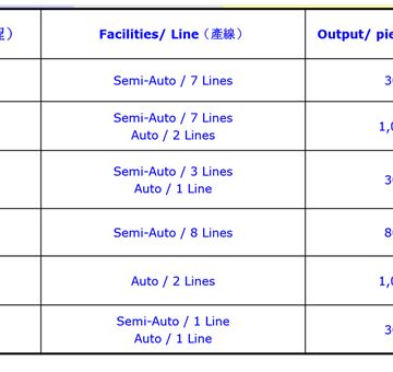 PRODUCTION CAPACITY 